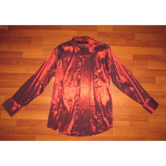 Grapes Shiny Metallic Deep Red Shirt - Large - Picture 2 of 9
